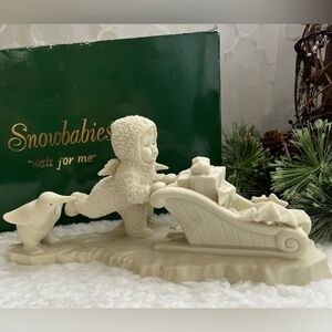 Department 56 Snowbabies figurine titled "Wait for Me" 6812-8.
